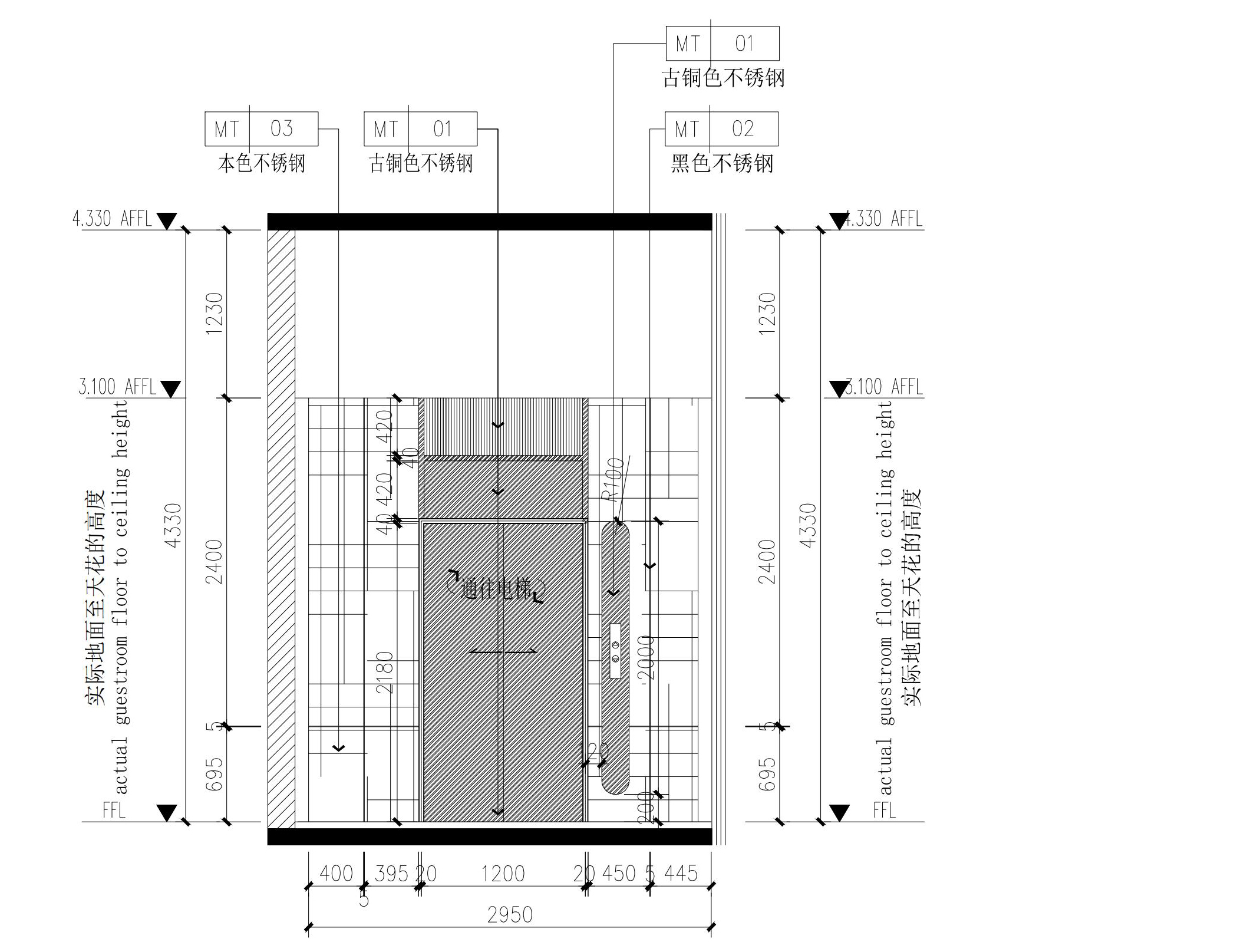 淮北商场内部电梯装修设计项目(图3) 淮北商场内部电梯装修设计项目(图3)